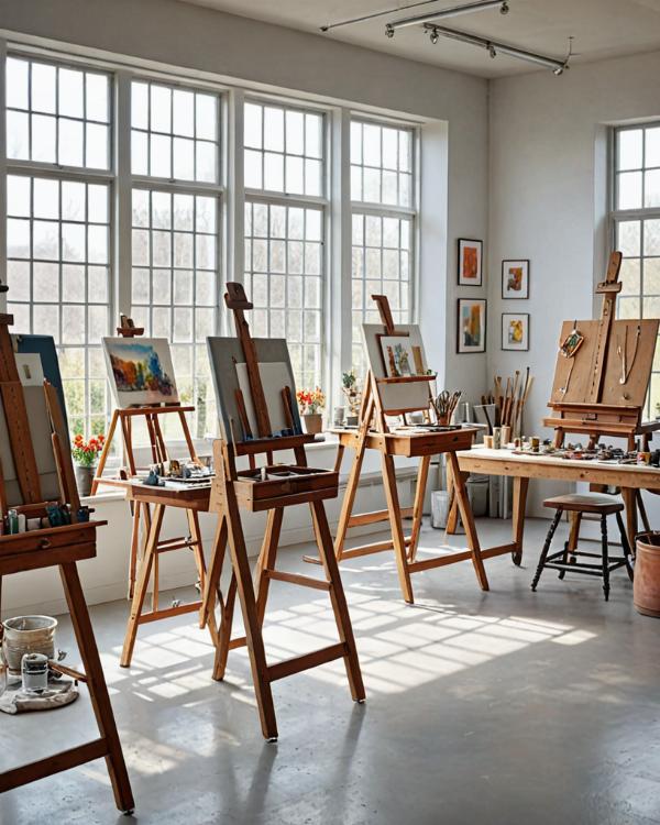 Creative art studio workspace