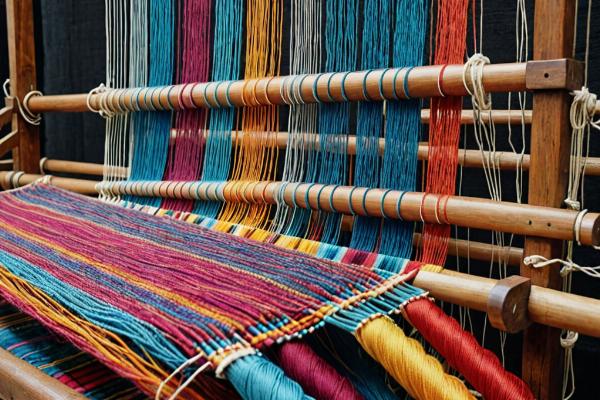 Colorful textile and fabric materials