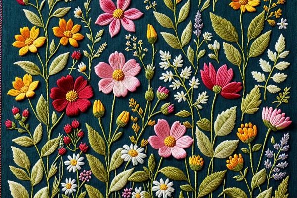 Embroidered wall hanging by student
