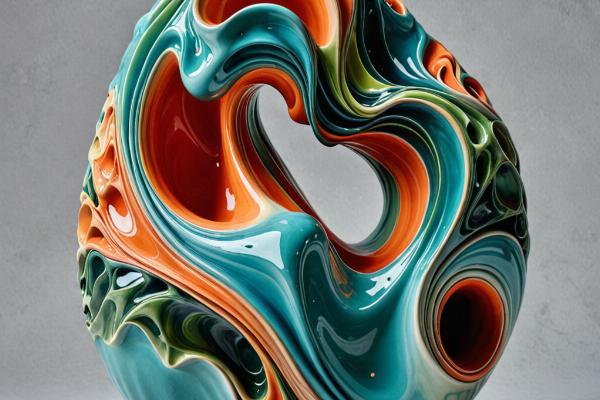 Decorative ceramic sculpture by student
