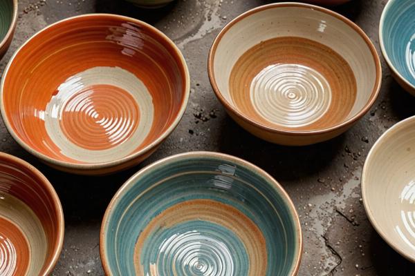 Ceramic bowls set created by student