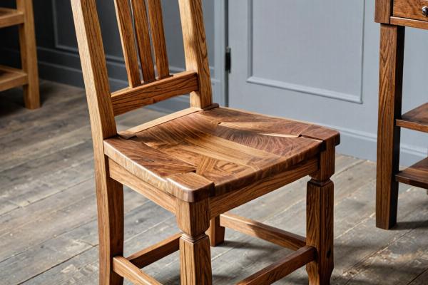 Custom wooden chair made by student