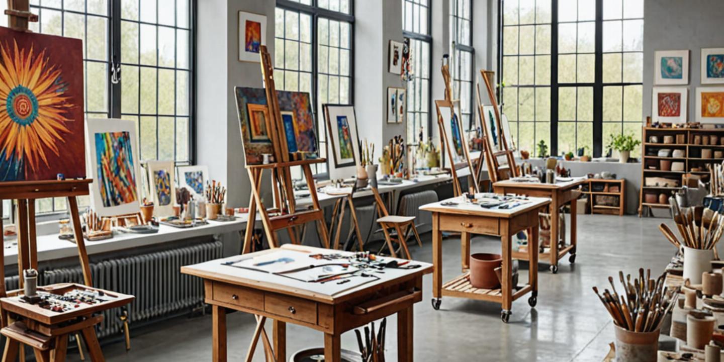 Wolfgulch LLC studio interior with artwork displays